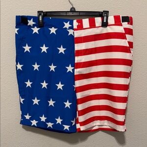 Men's Stars and Stripes Flat Front Shorts